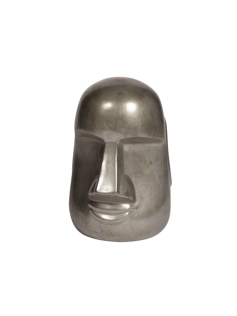 Rapa Nui face in silver ceramic - 2