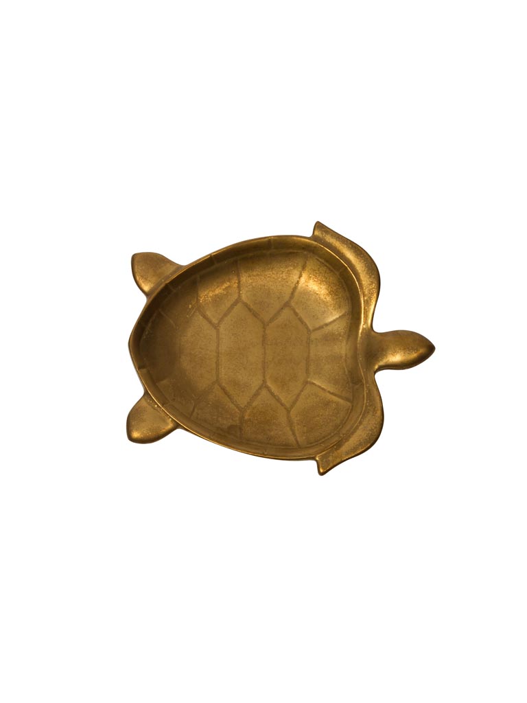 Golden ceramic turtle trinket tray - 2