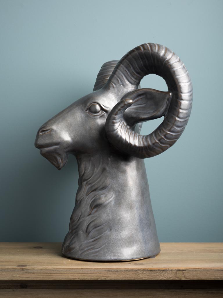 Billy goat en silver stoneware - 3