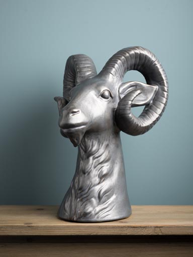 Billy goat en silver stoneware
