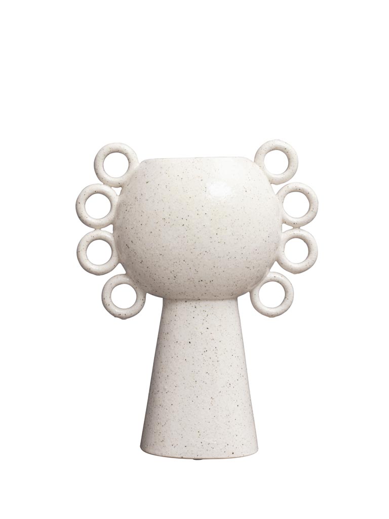 Vase bouclé blanc - 2