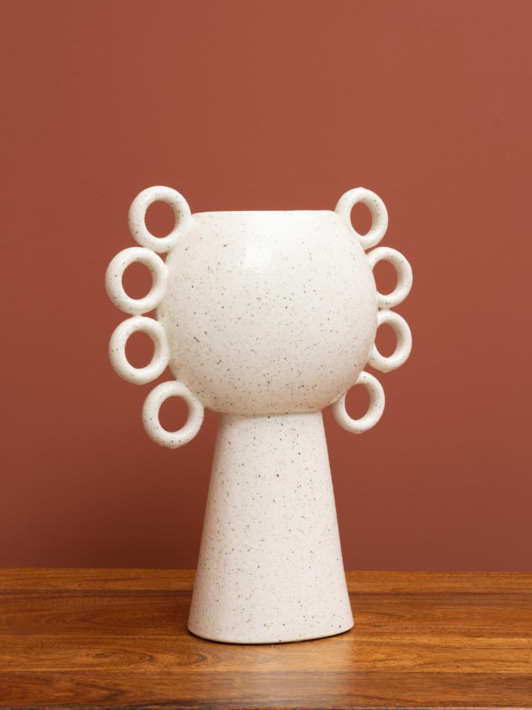 Vase bouclé blanc - 3