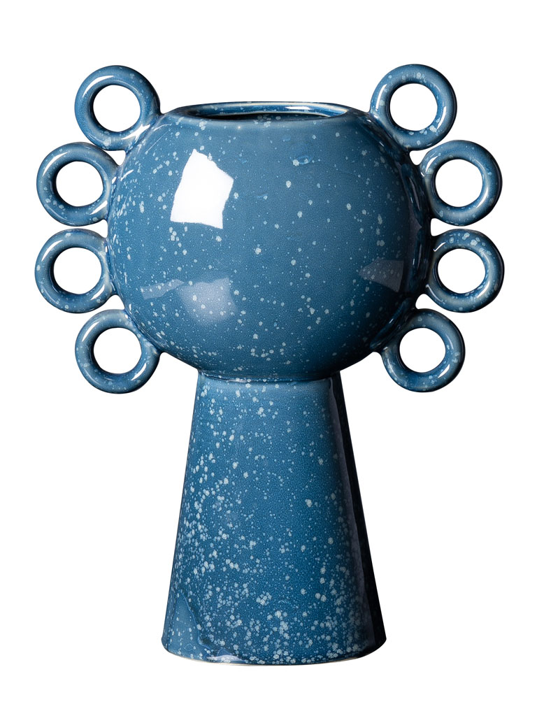 Vase bouclé bleu - 2