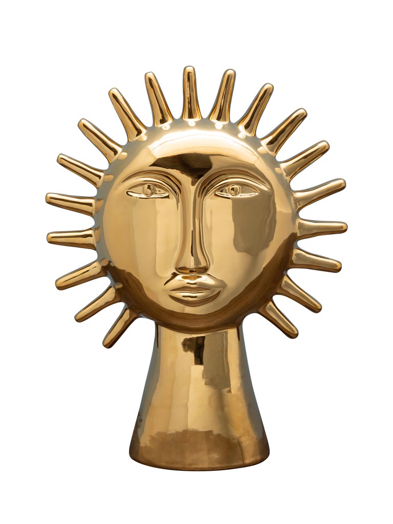Golden ceramic sun head - 2