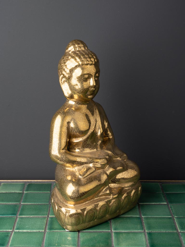 Buddha in golden ceramic - 3