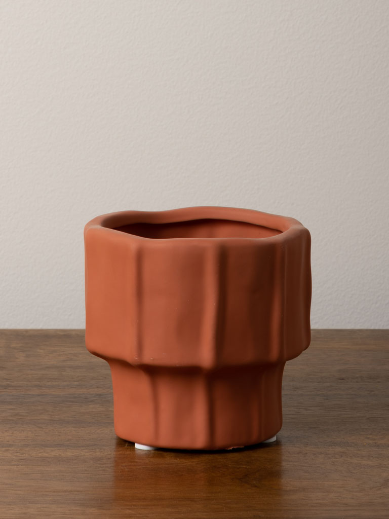 Brick red plant pot - 1