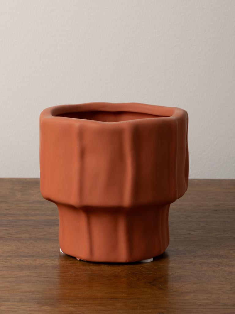 Brick red plant pot - 5