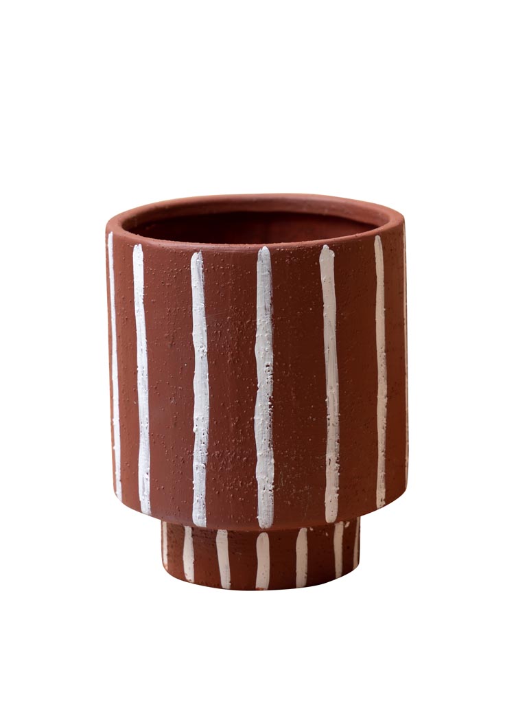 Burgundy flower pot Ferret - 2