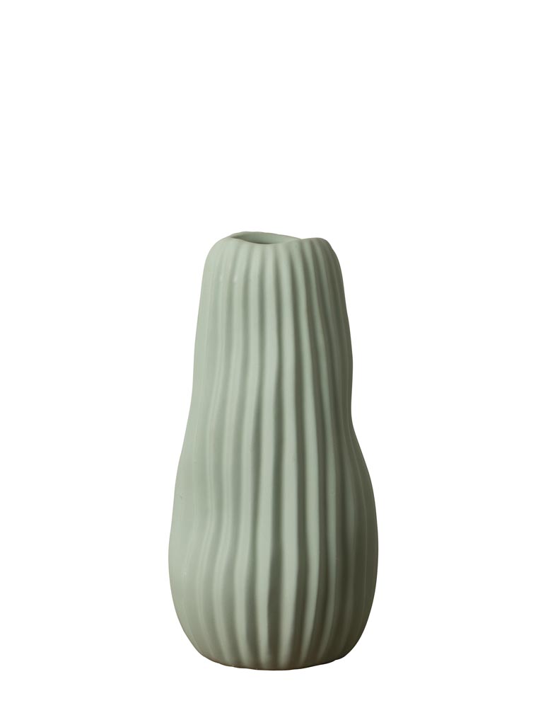 Green striped vase Abstract - 3