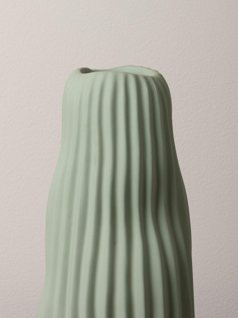 Green striped vase Abstract - 7