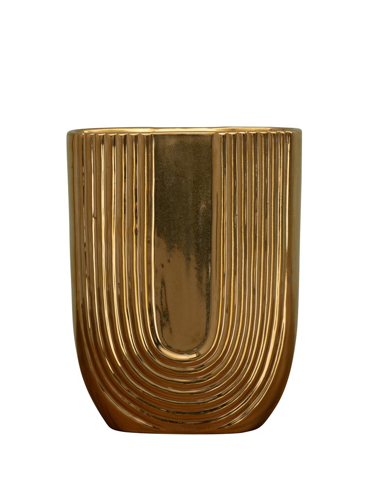 Ceramic golden vase Artdéco - 2