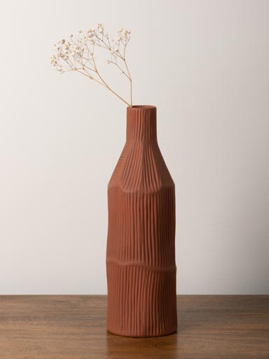 Terracotta bottle vase Abstract
