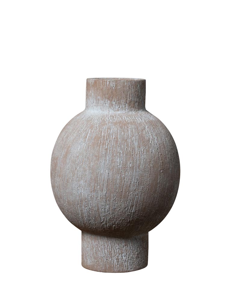 Verdigris textured ball vase - 2