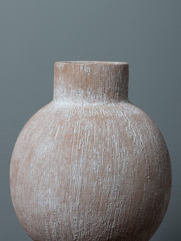 Verdigris textured ball vase - 3