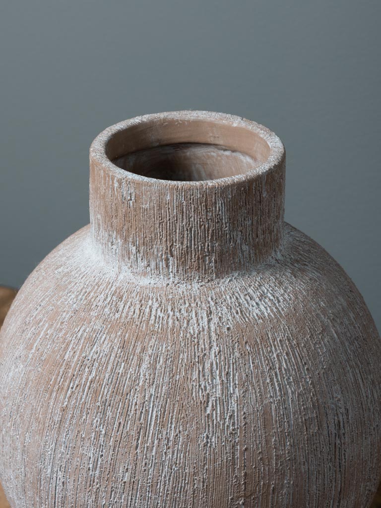 Verdigris textured ball vase - 5