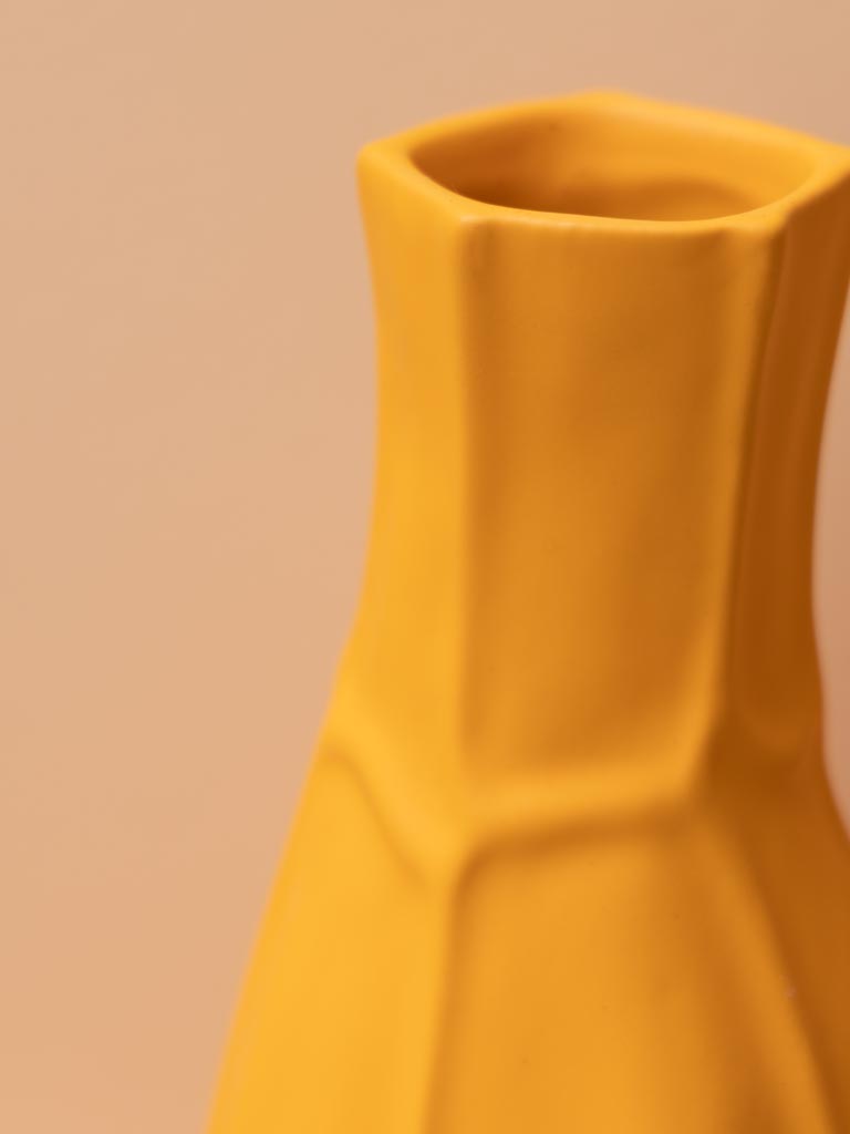 Vase bouteille jaune Abstract - 4