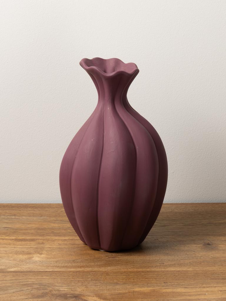 Burgundy vase Racine - 7
