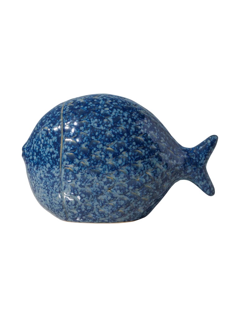 Poisson en grès bleuté - 2