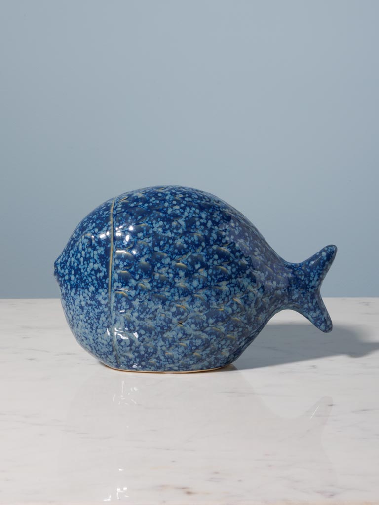 Poisson en grès bleuté - 1