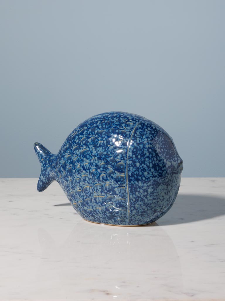 Poisson en grès bleuté - 5