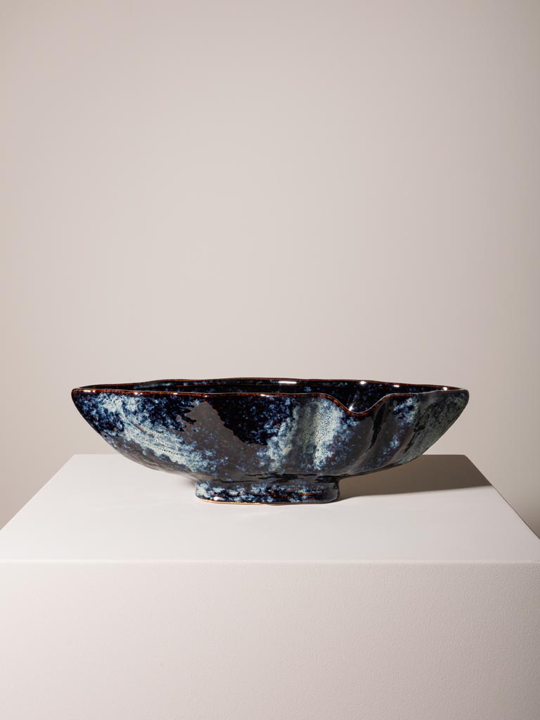 Large blue basket wavy Méandre - 1