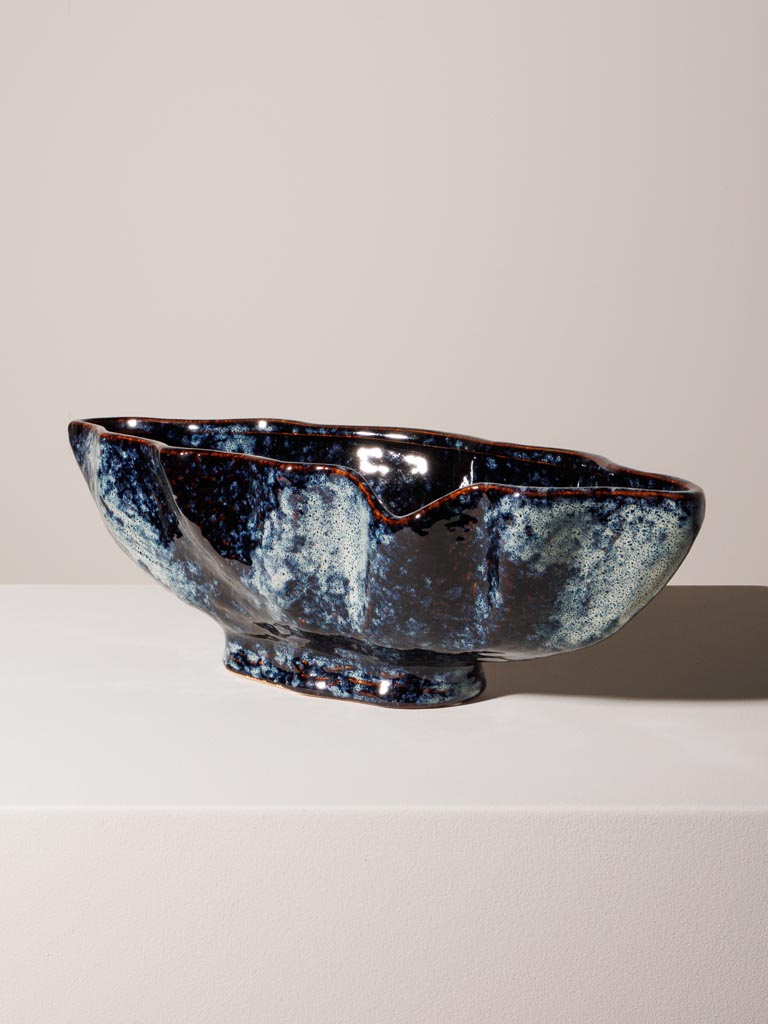 Large blue basket wavy Méandre - 6
