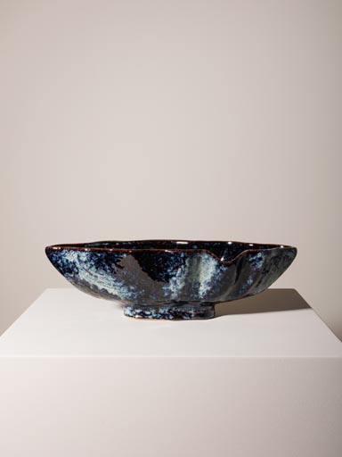 Large blue basket wavy Méandre