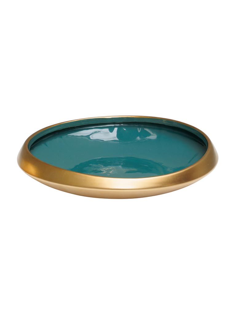 Green & gold stoneware bowl Corfou - 2