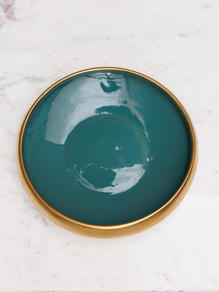 Green & gold stoneware bowl Corfou - 4