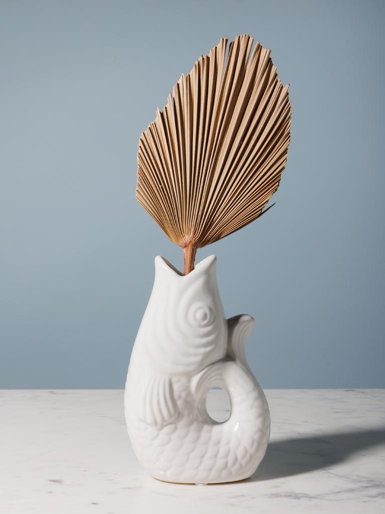 Small white fish vase - 5