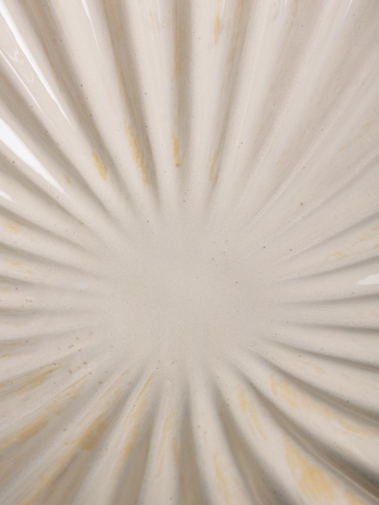 Small beige stoneware fruit bowl Médusa - 4