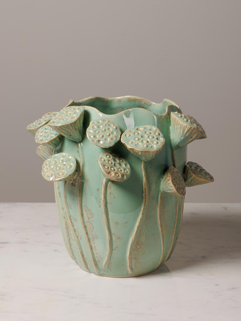 Green vase Téophile - 1