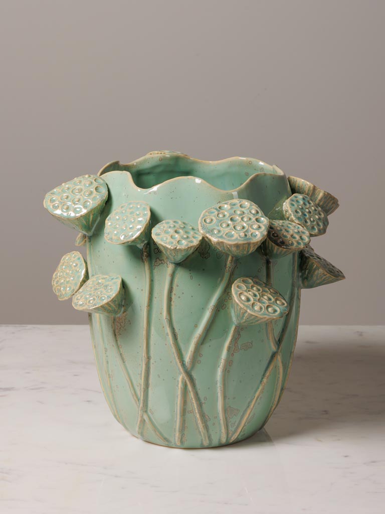 Green vase Téophile - 3