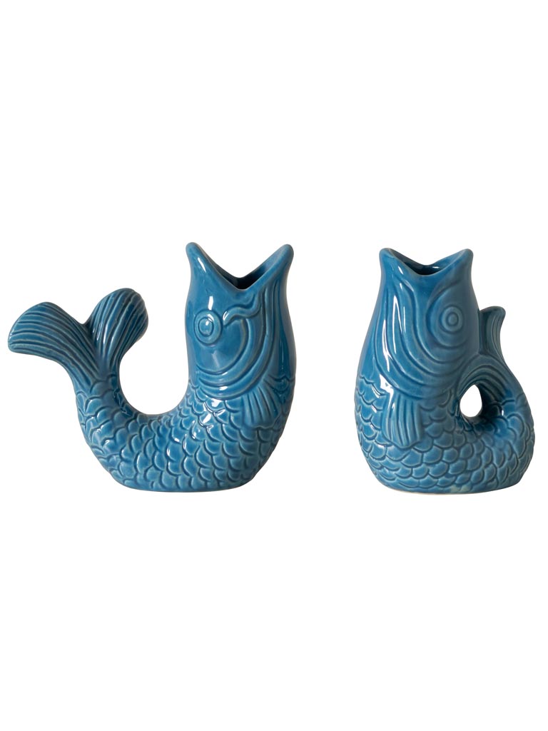 S/2 chandeliers poissons bleus - 2