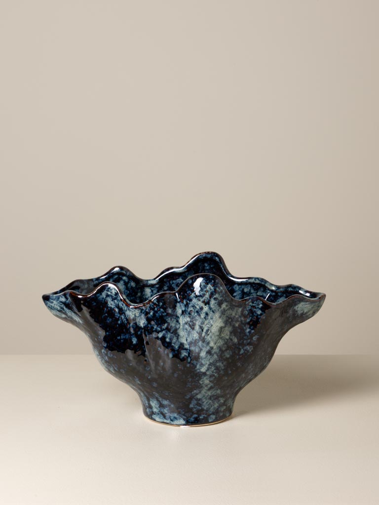 Petit vase bleu Ecume - 1