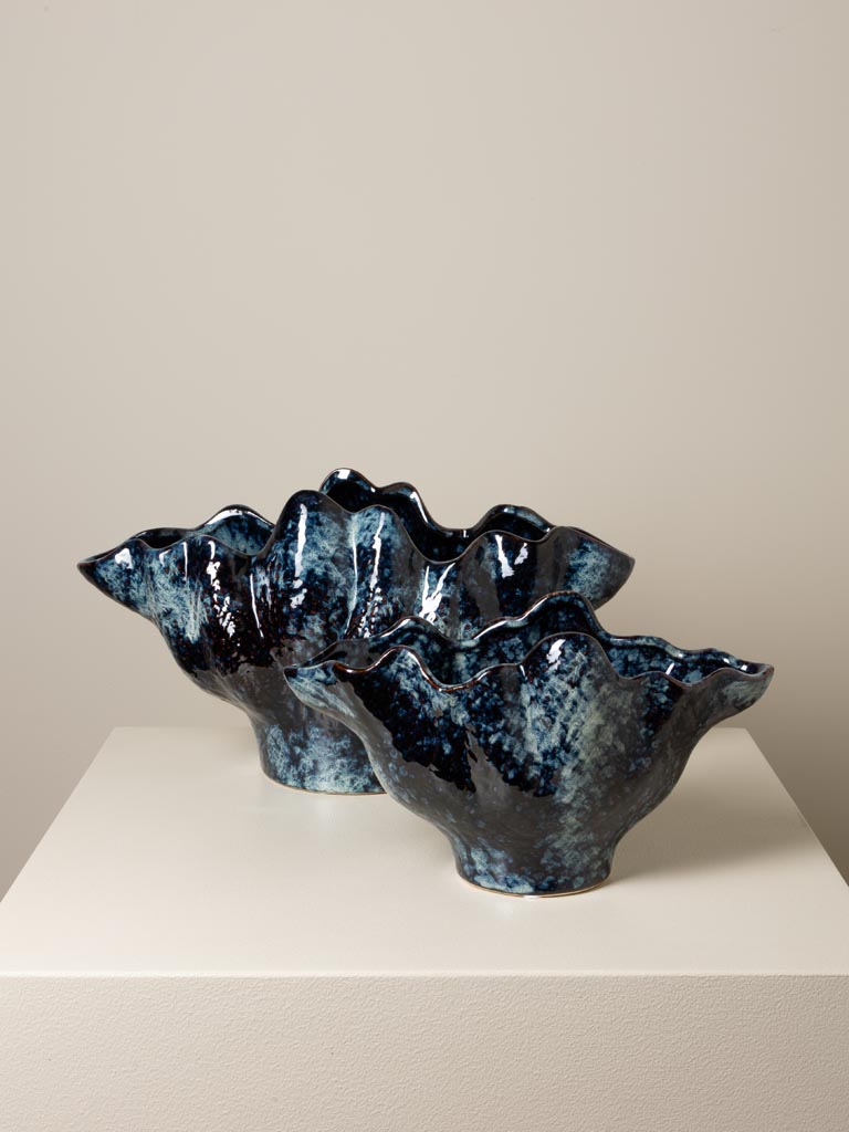 Petit vase bleu Ecume - 3