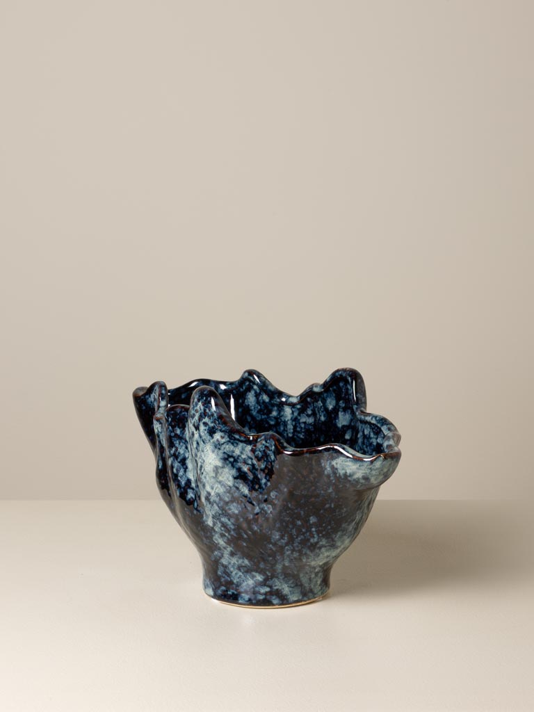 Petit vase bleu Ecume - 5