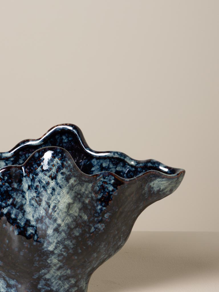Petit vase bleu Ecume - 4