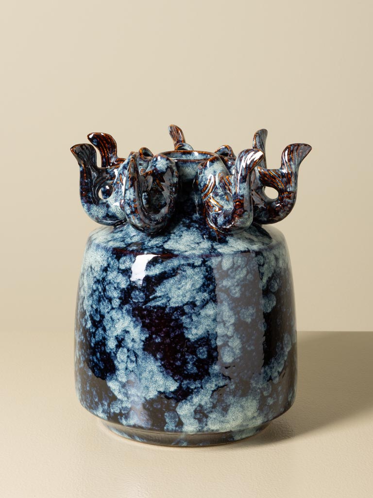 Vase et poissons Ecume - 1