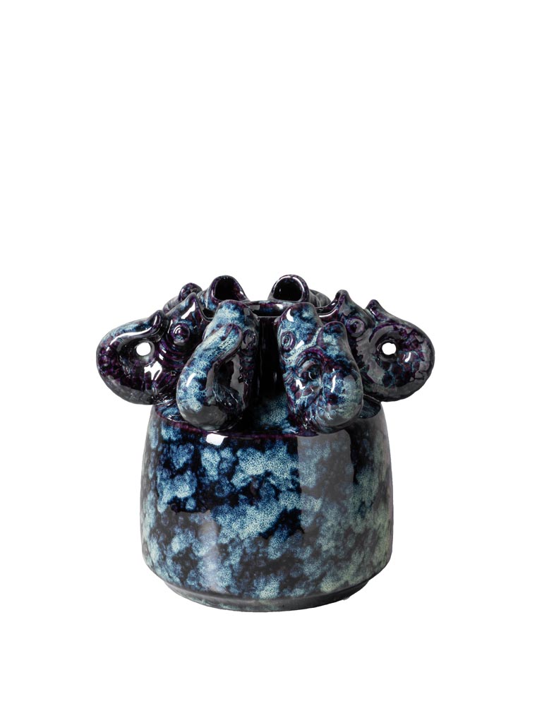 Petit vase et poissons Ecume - 2