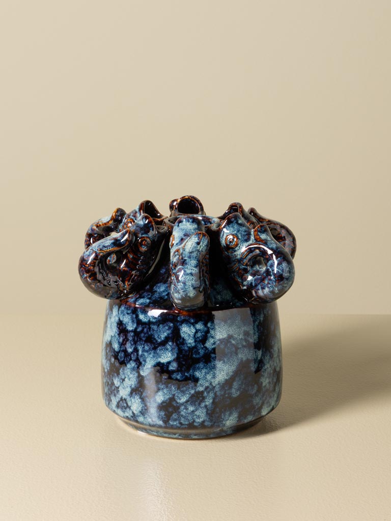 Petit vase et poissons Ecume - 5
