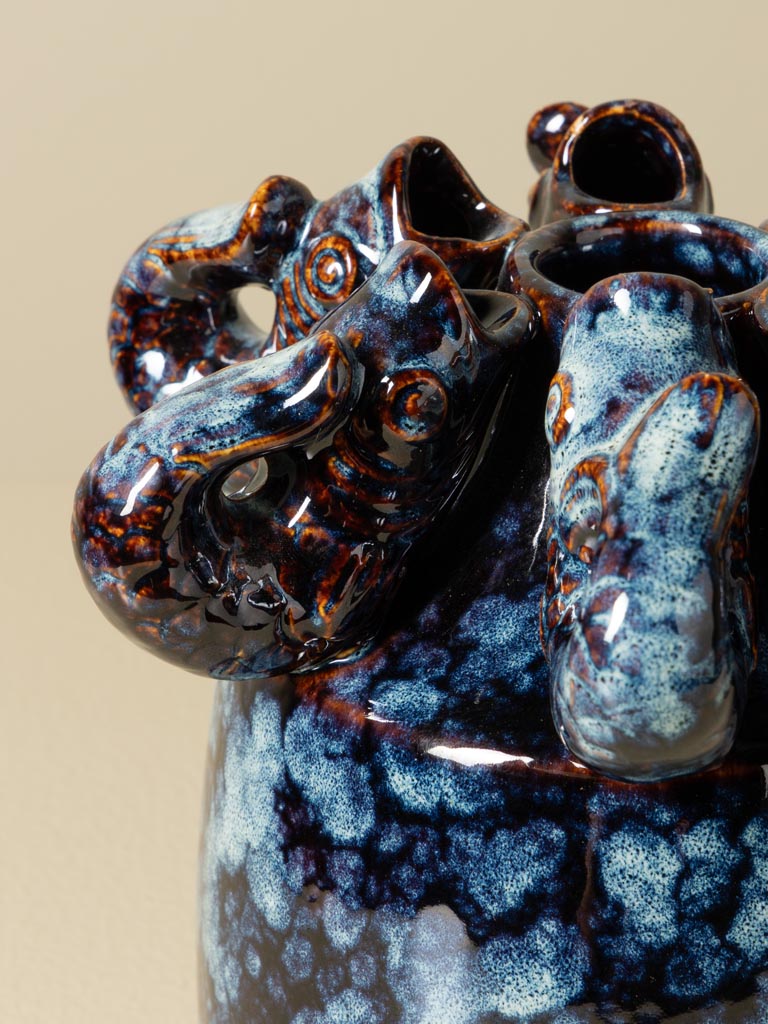 Petit vase et poissons Ecume - 4