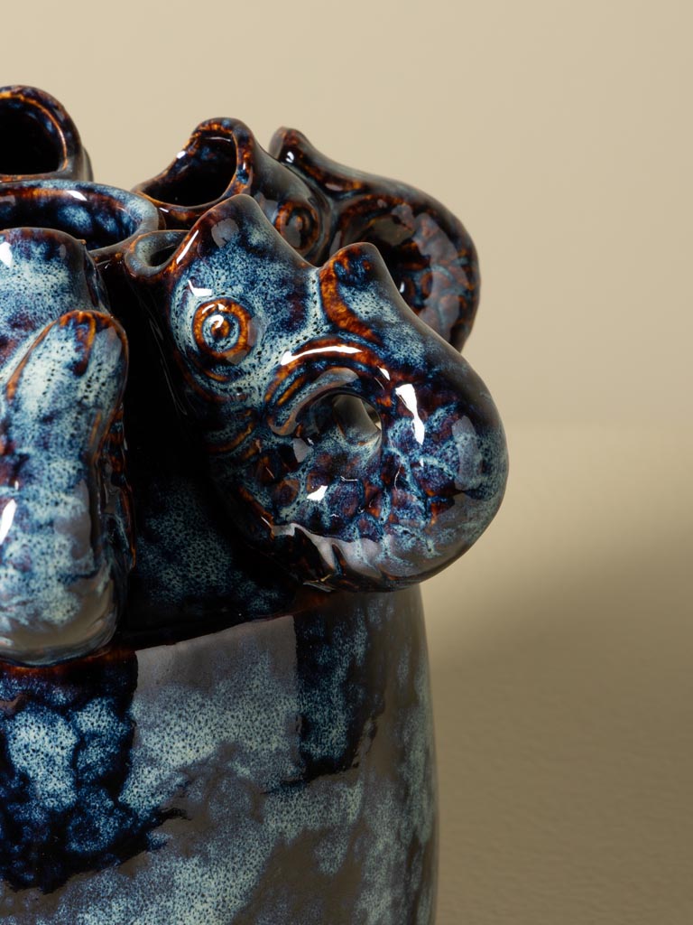 Petit vase et poissons Ecume - 6