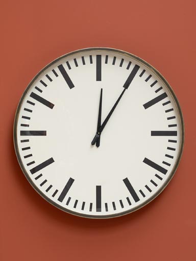 Horloge noire et blanche Indus 90cm