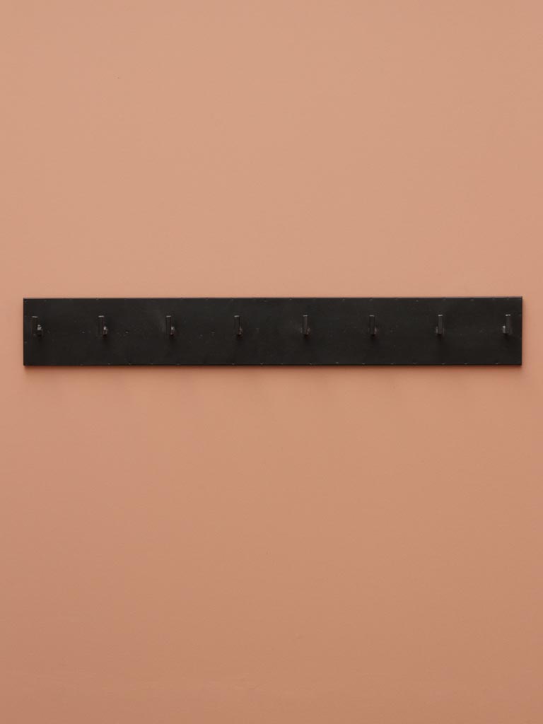 Modern black metal wall coat rack - 3