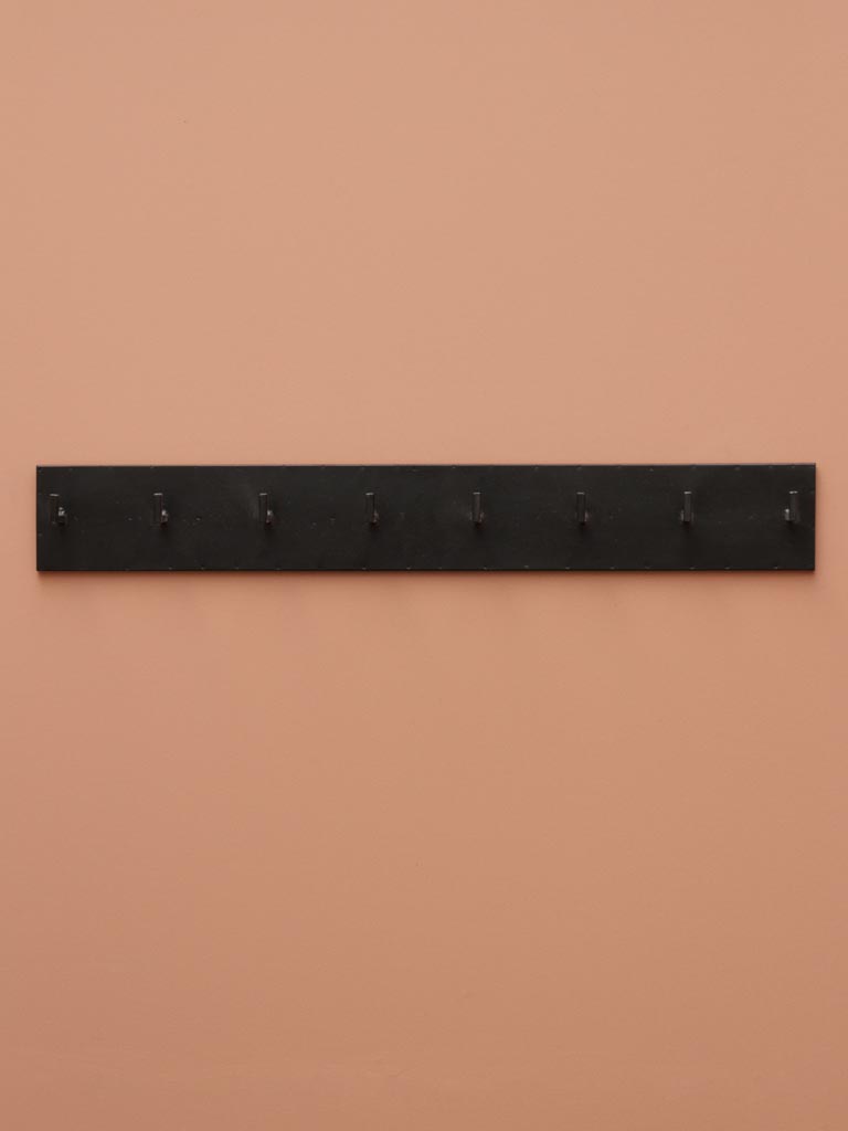 Modern black metal wall coat rack - 3