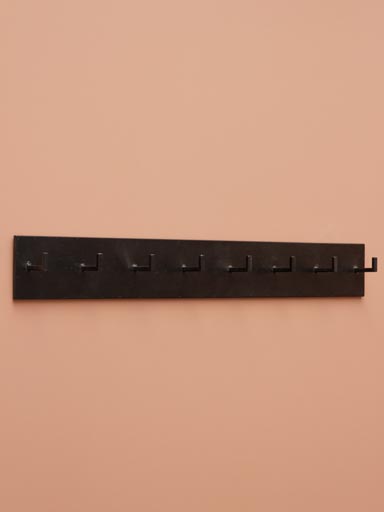 Modern black metal wall coat rack