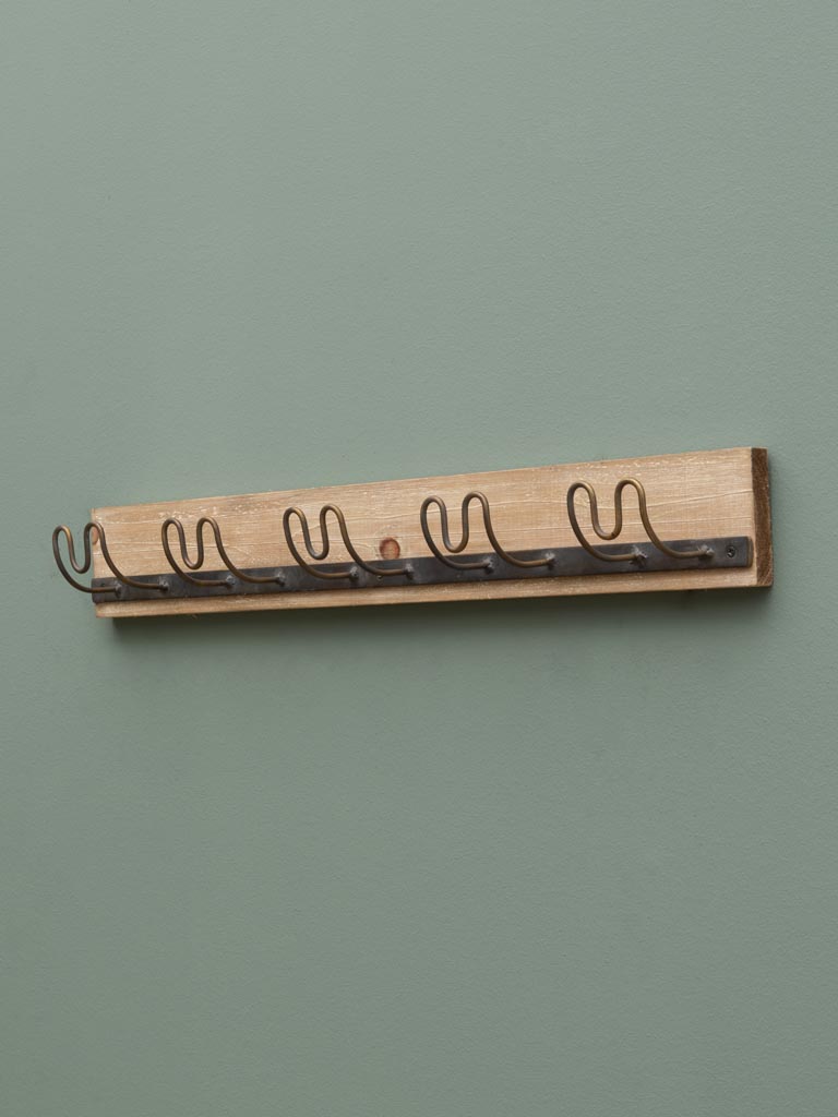 Wall coat rack 5 hooks Wave - 3