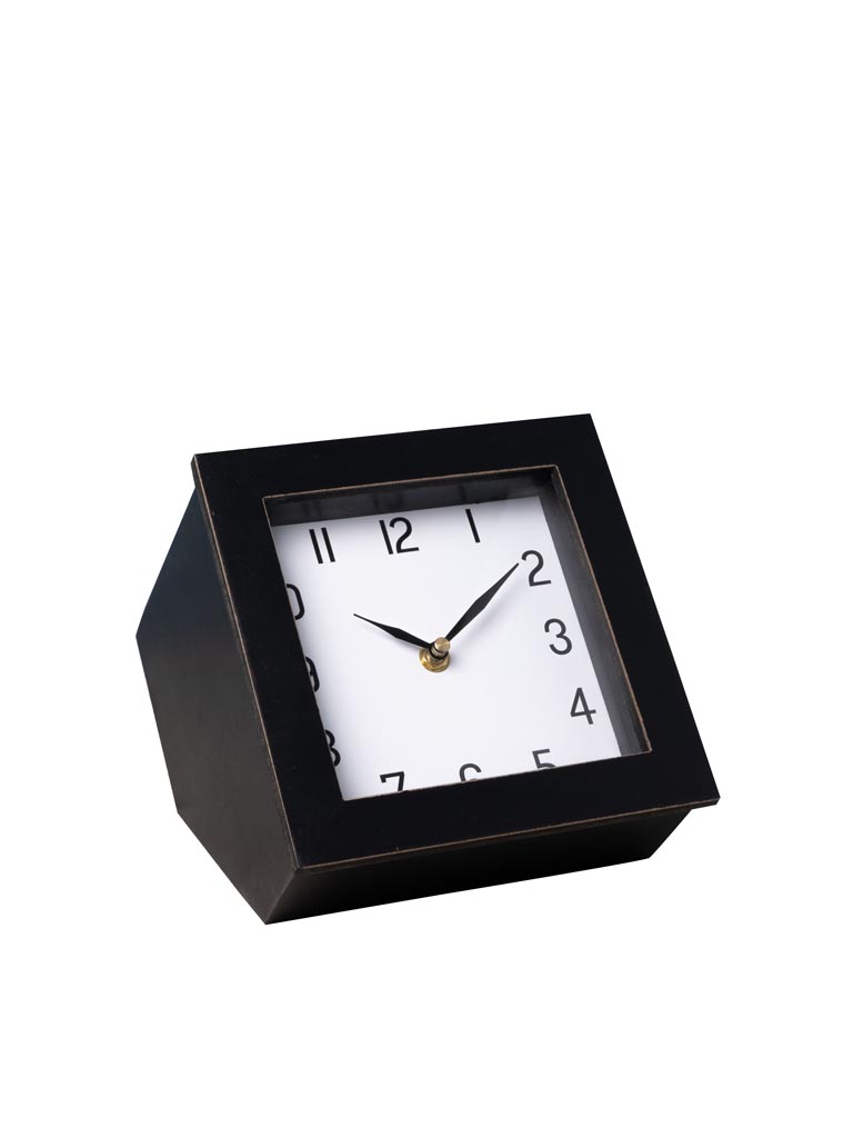 Square metal table clock - 2