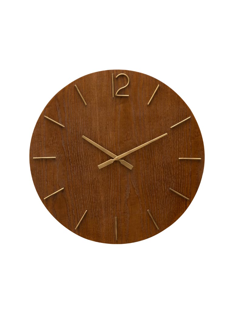 Wooden clock with sixties style numbers - 2